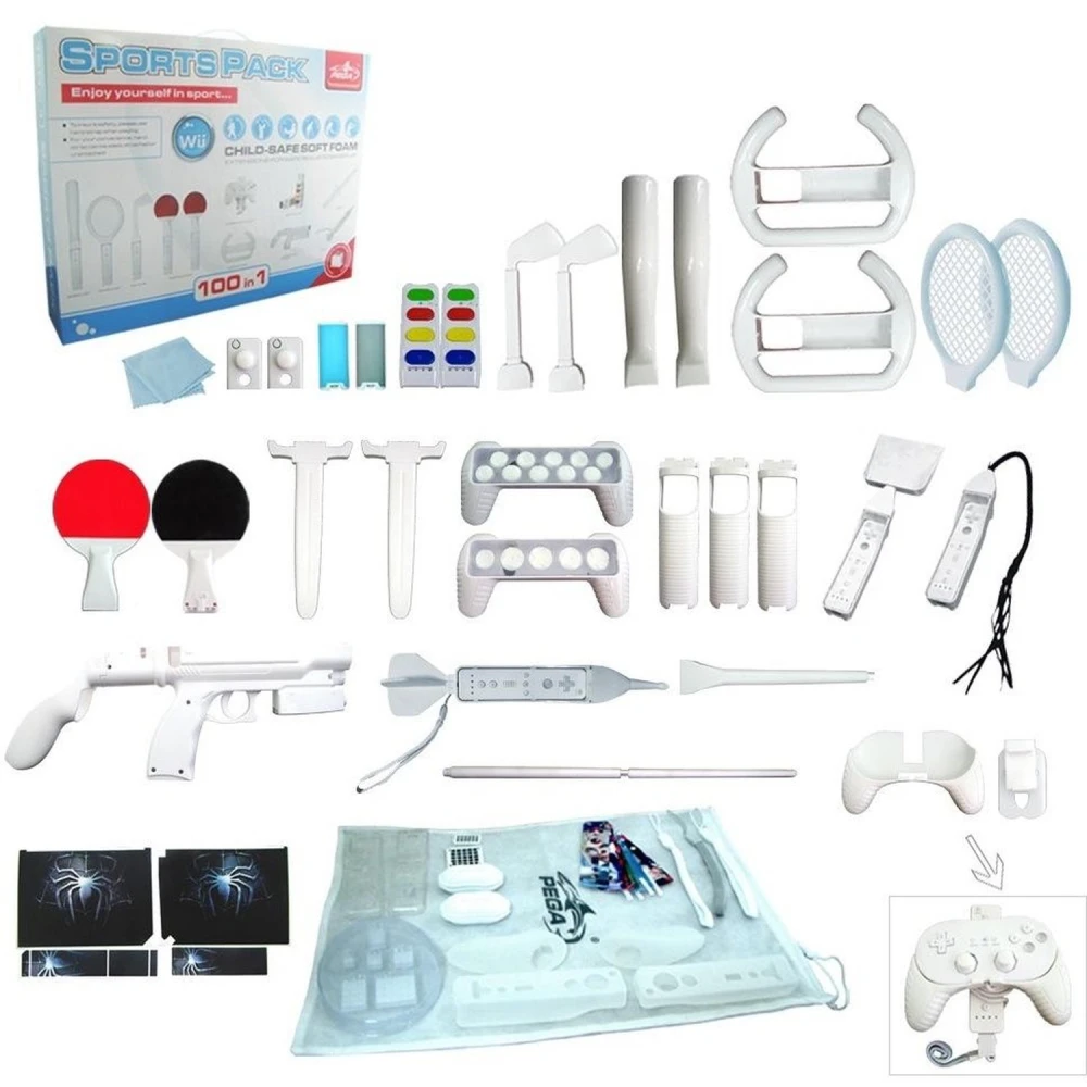 Wii Motion Plus 100in1 Sports Pack - Πλήρες σετ αξεσουάρ Nintendo Wii