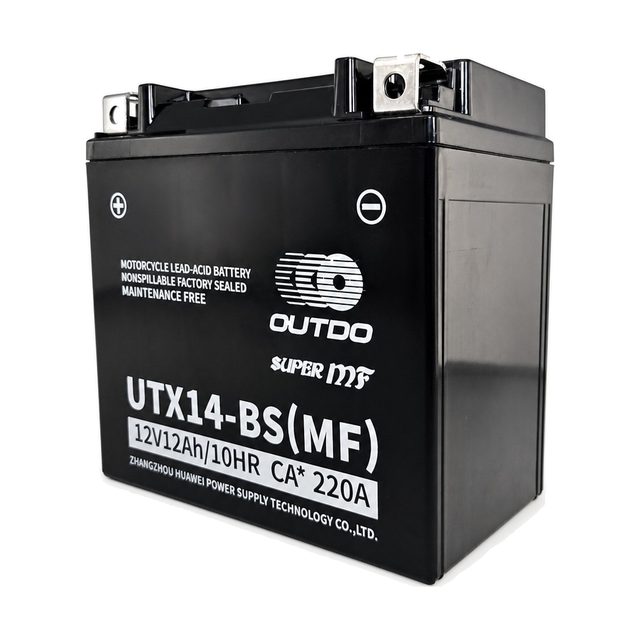 OUTDO UTX14-BS: άλλη όψη της μπαταρίας και της ετικέτας της